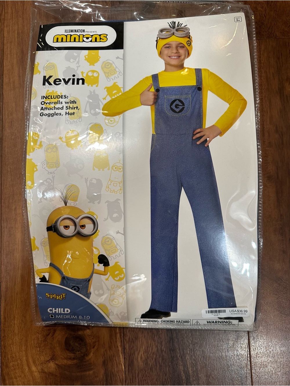 Minions Kevin Child Costume - Yellow & Blue Overalls